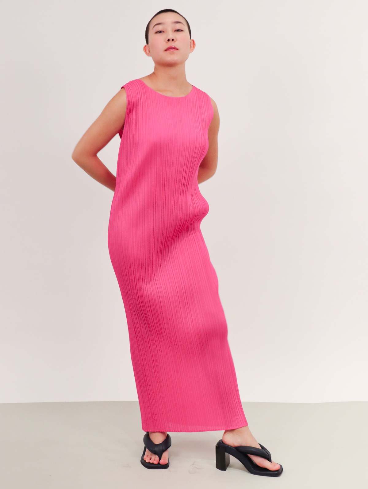 【美品】 PLEATS PLEASE ピンクベスト Pleats Please Issey Miyake Comet Pleated Colorblock Top