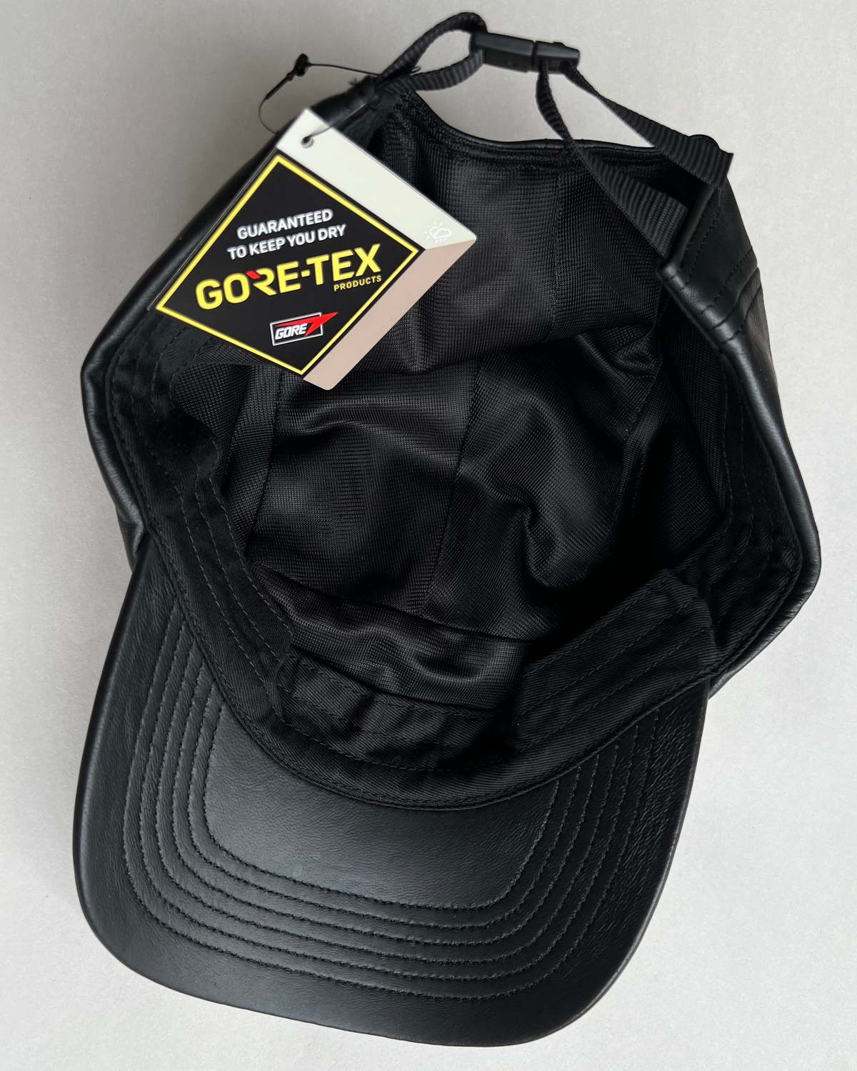 Supreme GORE-TEX Leather Camp Cap Black - SS22 - US