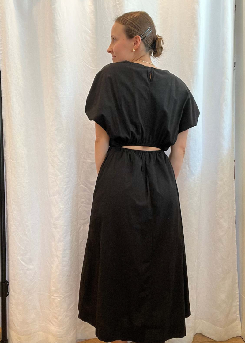 stateside short sleeve dress Cloud Jersey Short Sleeve Midi Dress XS / New NAVY / 100% Cotton