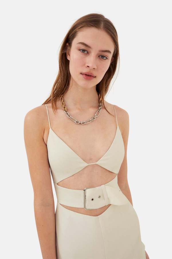 for love and lemons natasha midi dress For Love & Lemons Natasha Midi Dress - Cream