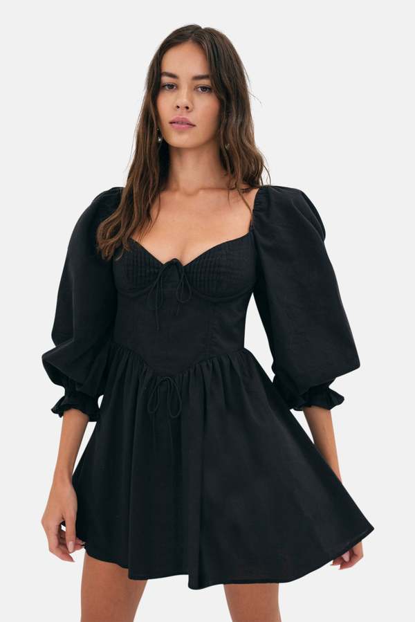 strapless black dress midi Strapless Corset Midi Dress In Black – Krzno