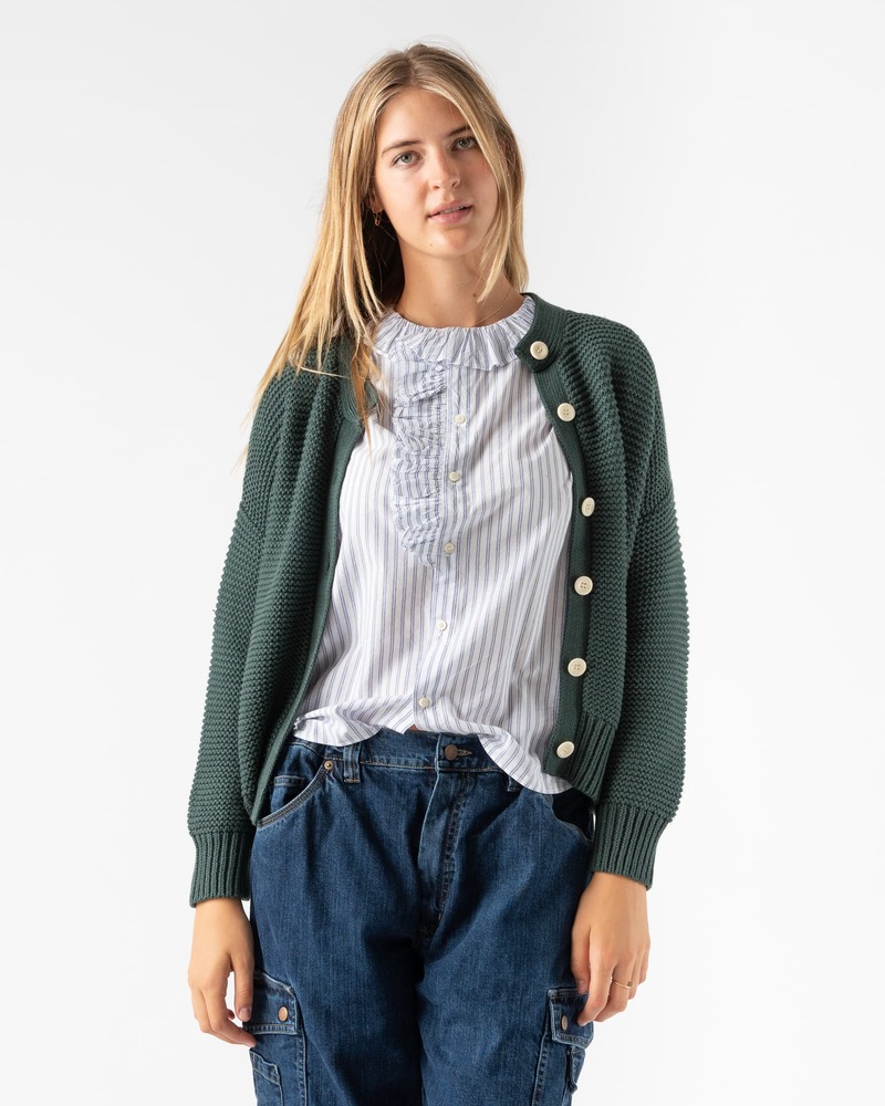 UNCLE’S CARDIGAN/Malachite Nico Cardigan In Cotton – Alex Mill