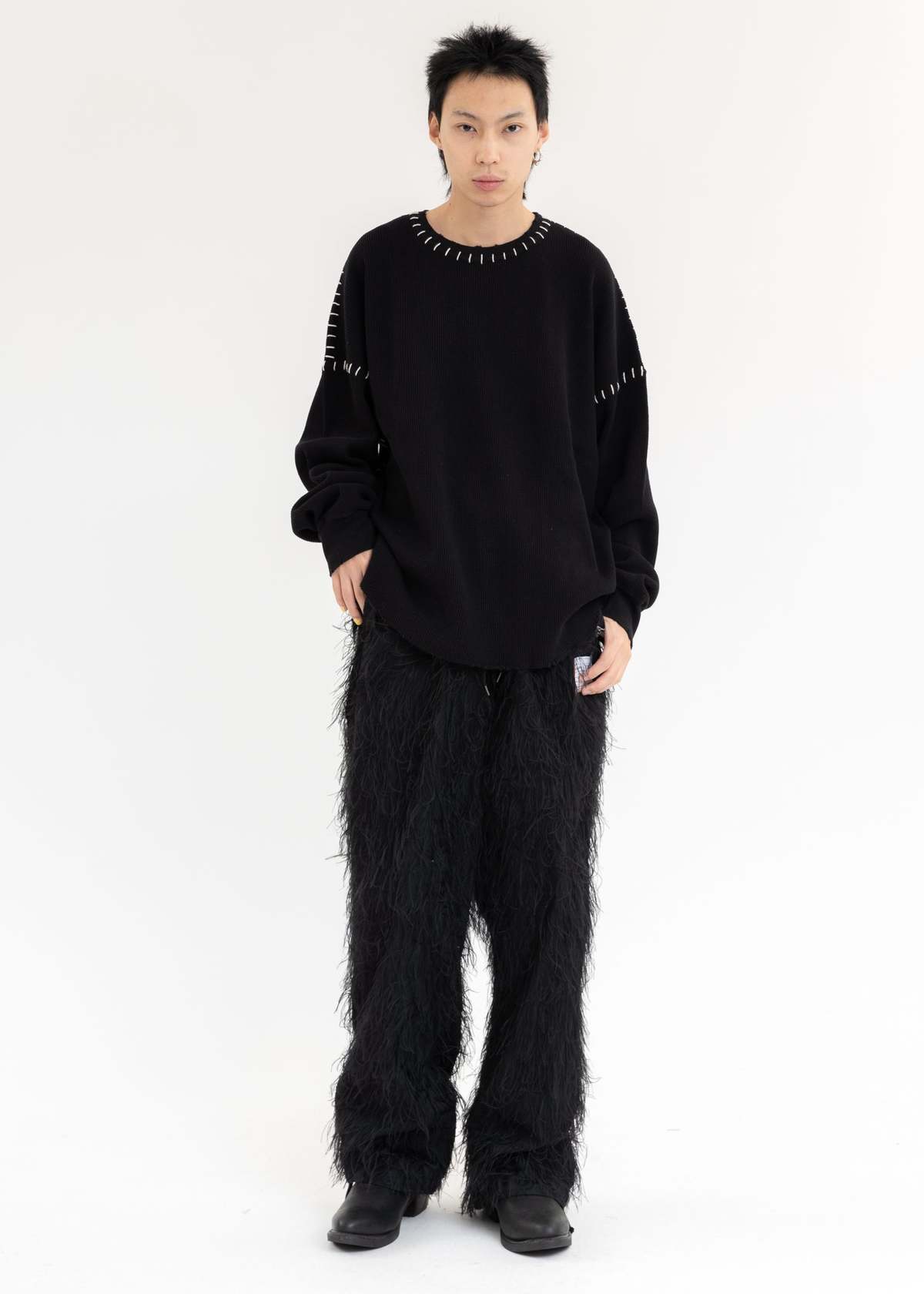 MILLO ARCHIVE ♥ Cradle Damage Waffle Long Sleeve MUSINSA | MILLO ARCHIVE Cradle Damage Waffle Long Sleeve