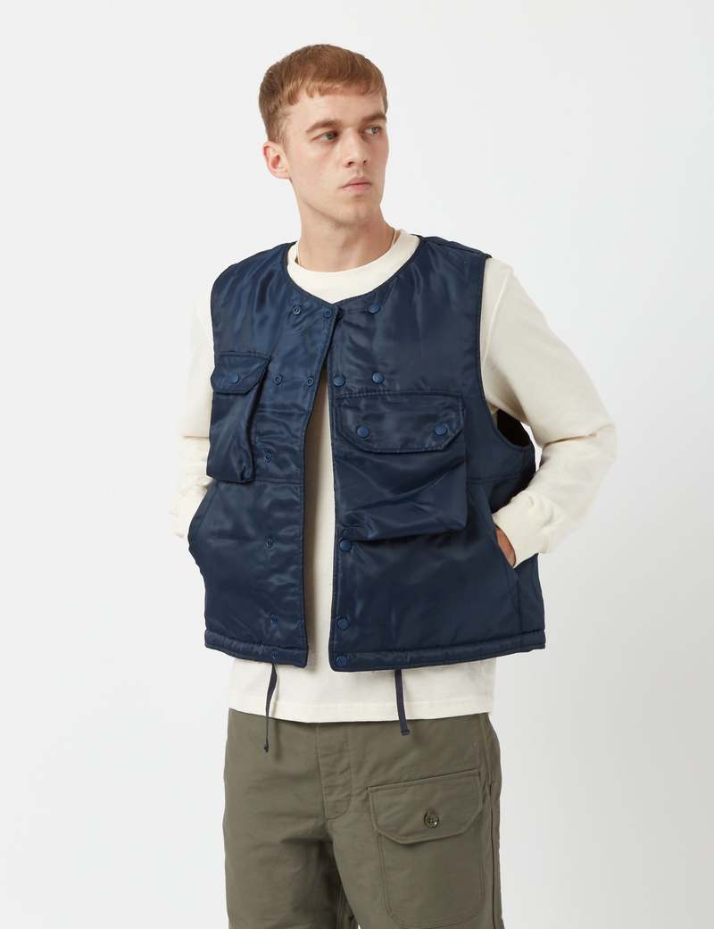 トップス Engineered Garments Cover Vest Seagull Engineered Garments Gives You Side Access Highcount Twill Cover Vest