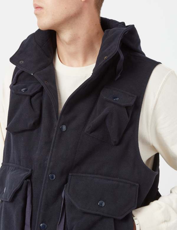 Engineered Garments Field Vest - Dark Navy Blue | Garmentory
