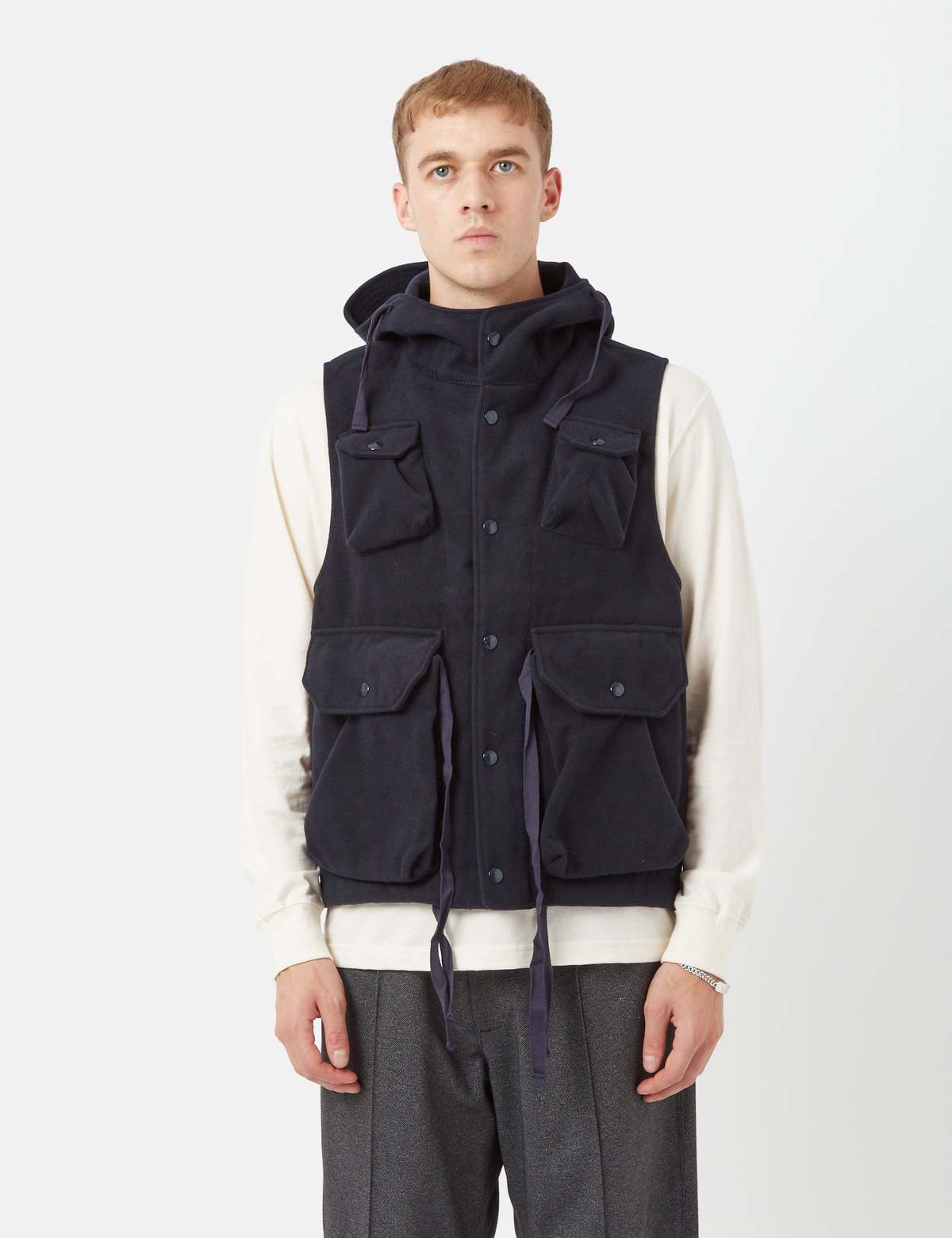 【未使用】Engineered Garments 23AW Field Vest Engineered Garments men's Cotton Field Vest Size M Navy