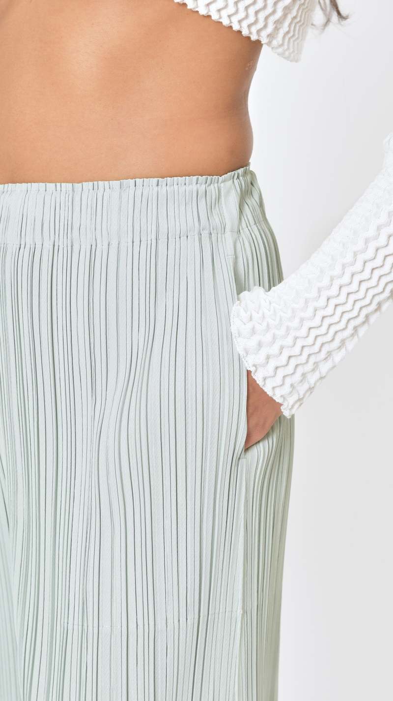 Pleats Please by Issey Miyake Opaque Pants - Pastel Green | Garmentory
