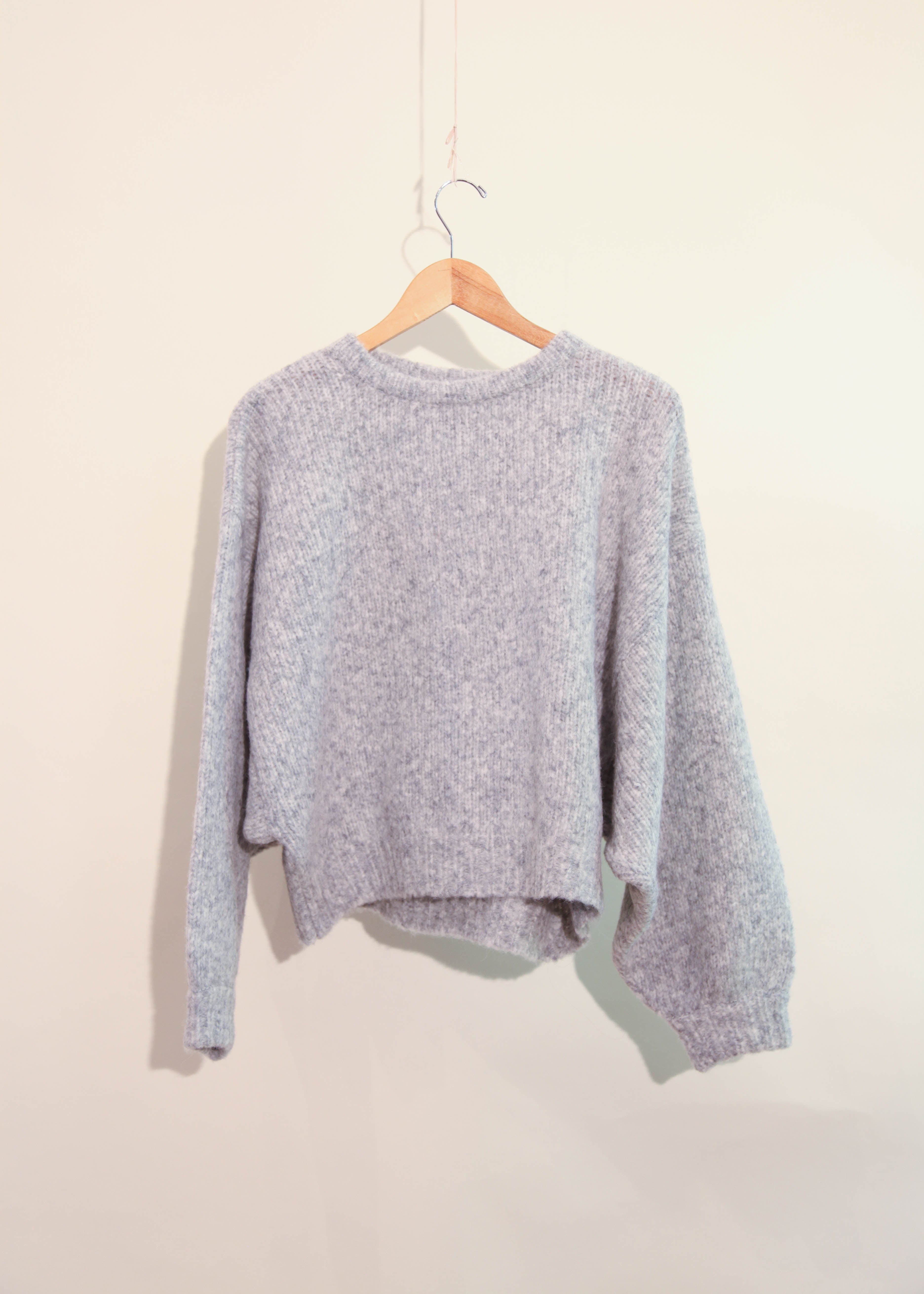 Atelier Delphine Balloon Sleeve Sweater Watery Sky Garmentory