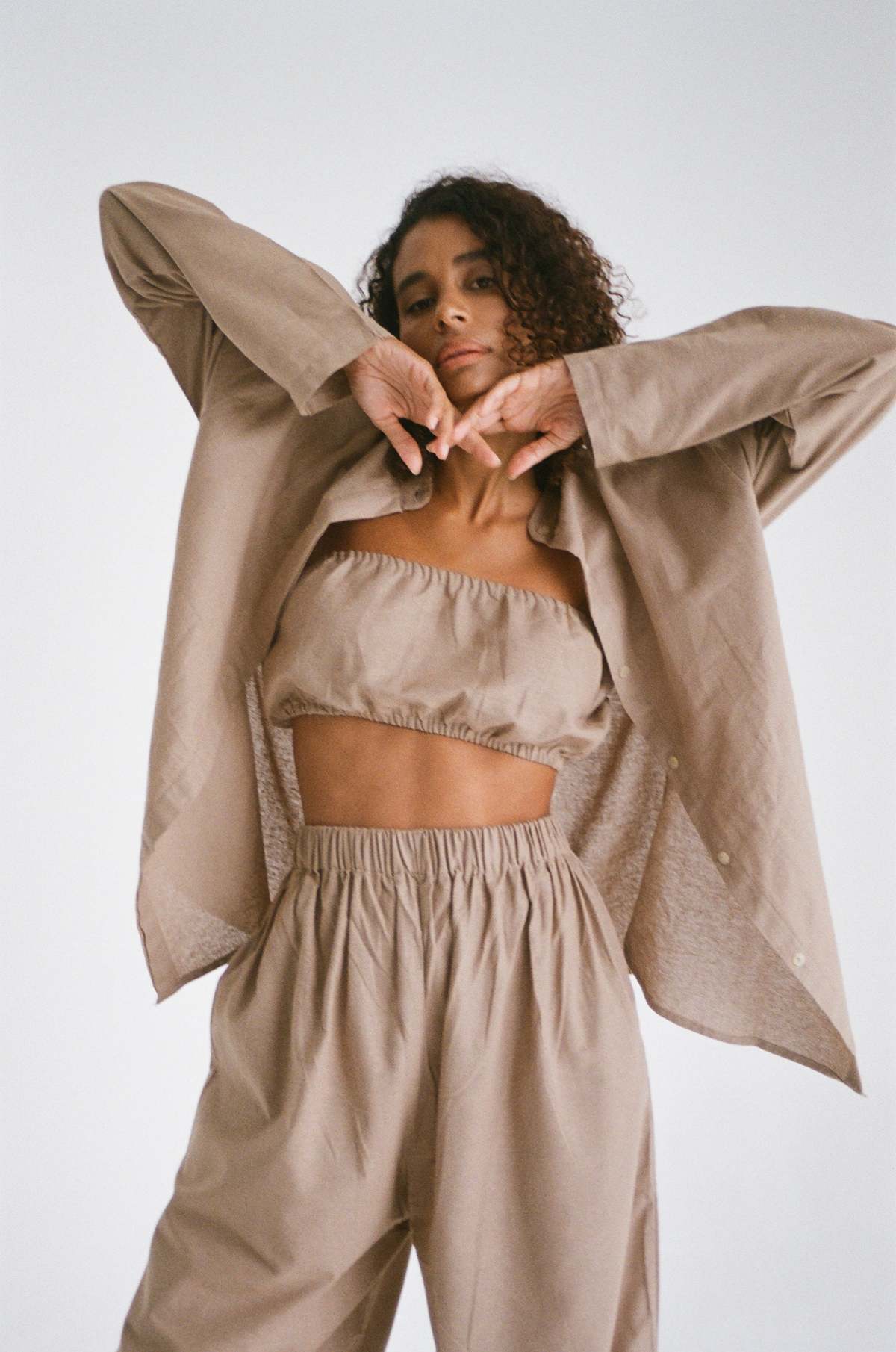 Bahhgoose Lao Button Up - Khaki - Image 1 of 3