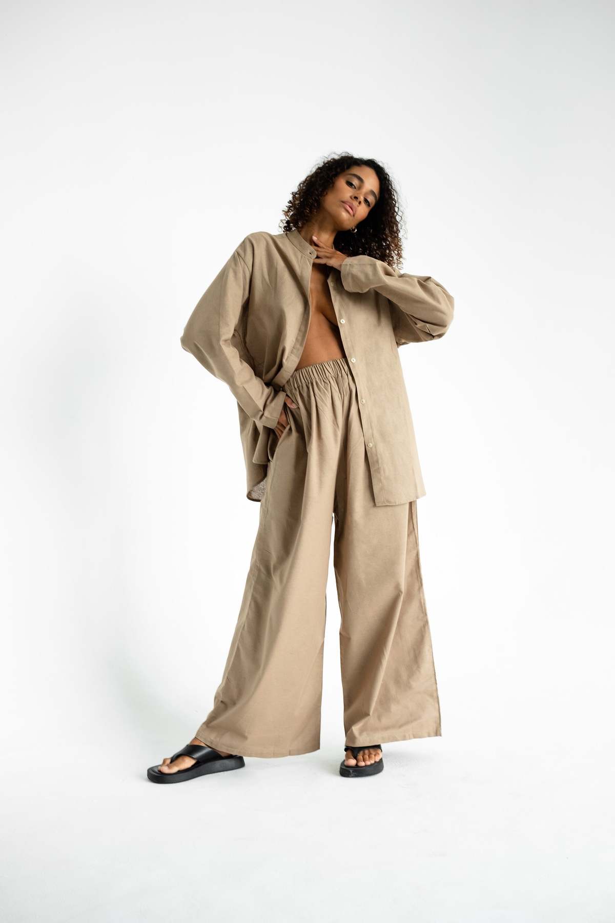 Bahhgoose Lao Button Up - Khaki - Image 2 of 3