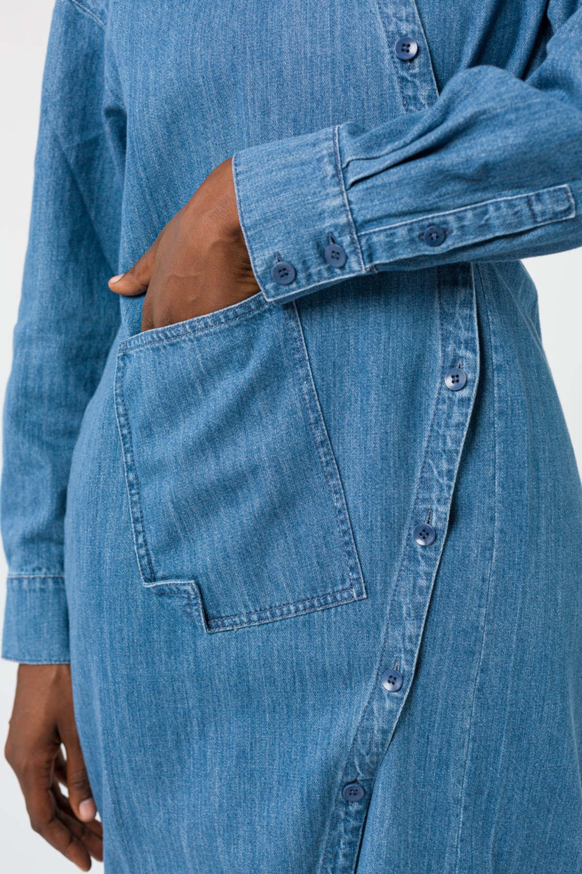 tibi denim shirt dress Summer Denim Camp Dress Tibi Official
