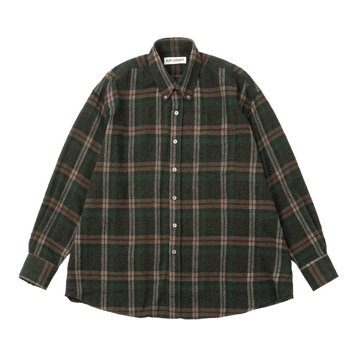 トップス Our Legacy BORROWED BD SHIRT Our Legacy - Borrowed BD Shirt Sophomore Check Rural Wool
