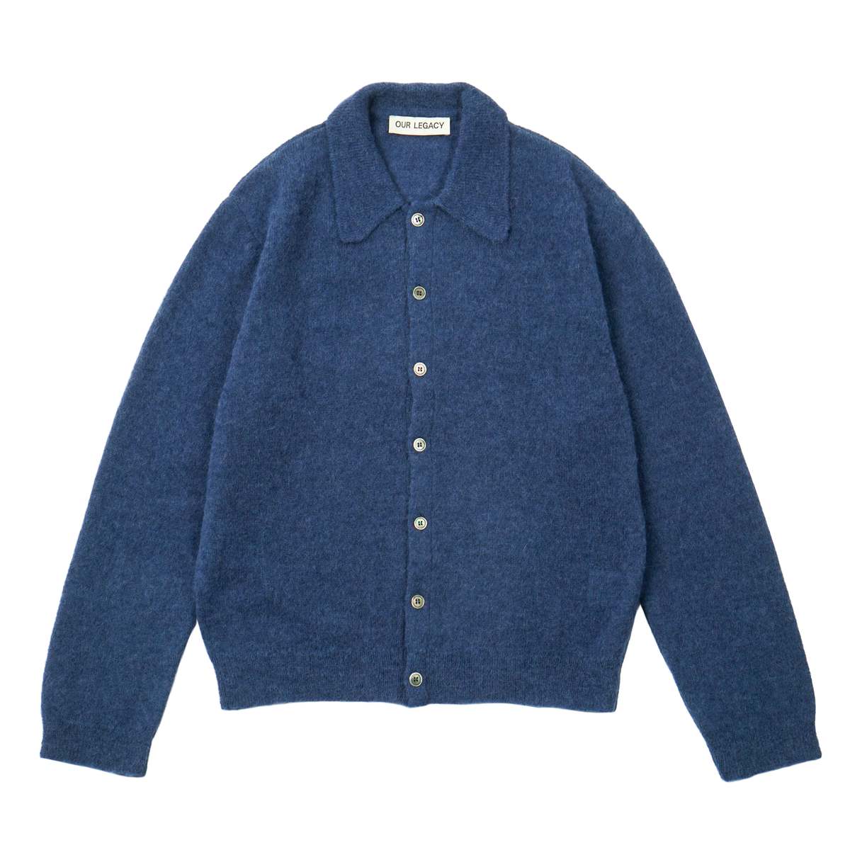 Our Legacy Fuzzy Alpaca Evening Polo - Royal Blue | Garmentory