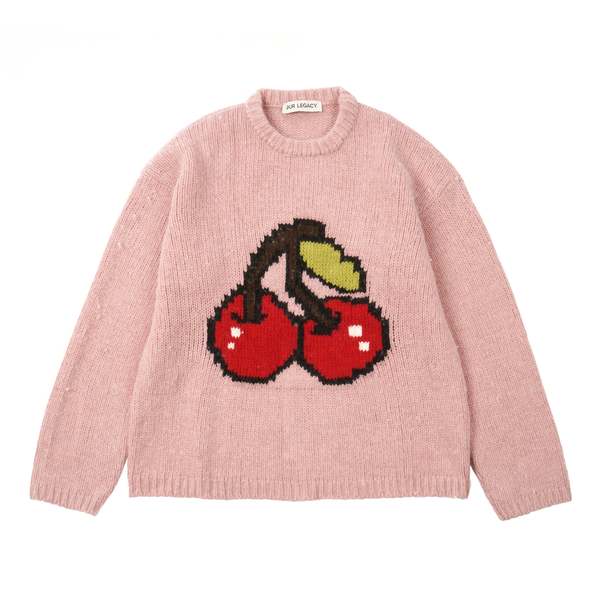 Our Legacy SONAR ROUNDNECK sweater - CANDYFLOSS CHERRY ACRYLIC