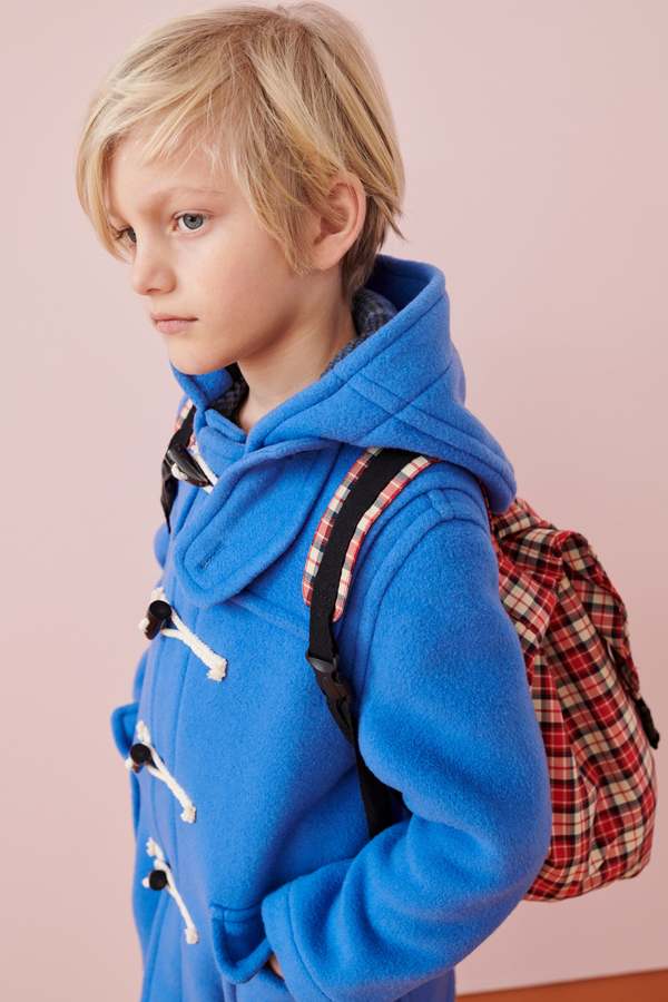 Kids Caramel Swift Duffle Coat - Sailor Blue | Garmentory