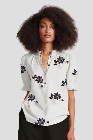 Los Altos Top in Clay Floral