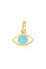 Gigi Clozeau Eye Resin Pendant - Turquoise/Yellow Gold - Thumbnail 2