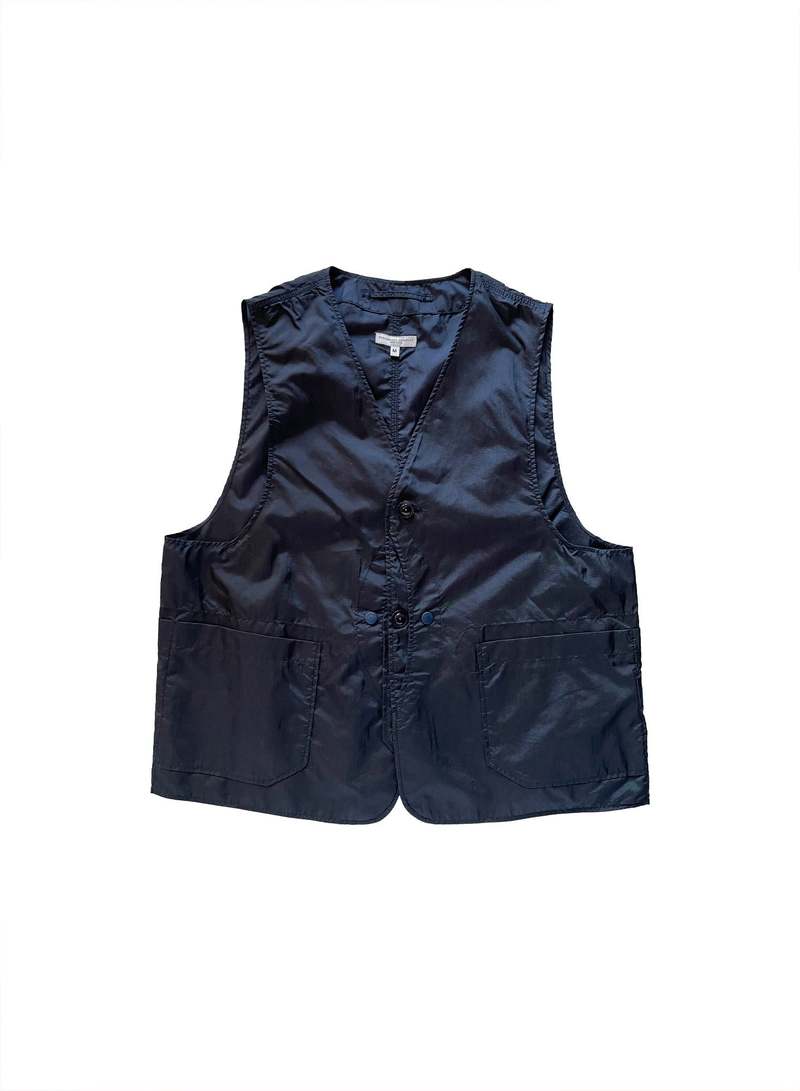 トップス Engineered Garments Upland Vest Engineered Garments Nylon Micro Ripstop Upland Vest - Navy