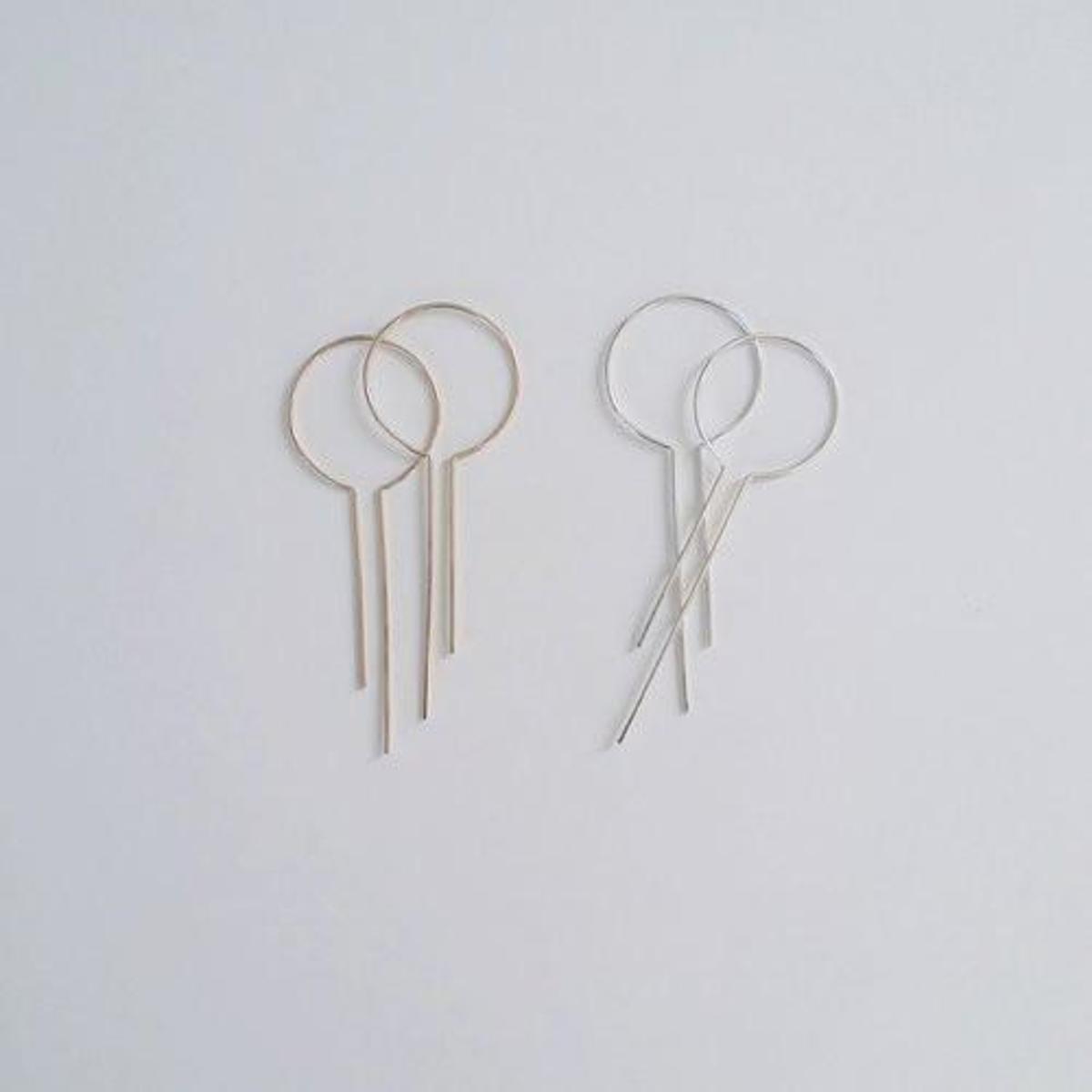 Nepheliad Dreamcatcher Open Hoop Earrings - Image 2 of 5