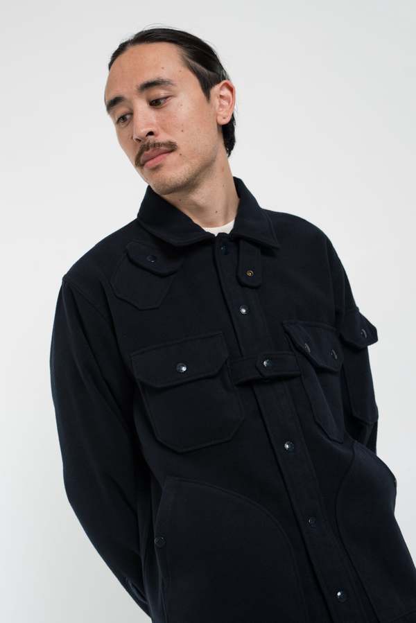 Engineered Garments Explorer Polyester Fake Melton Shirt Jacket