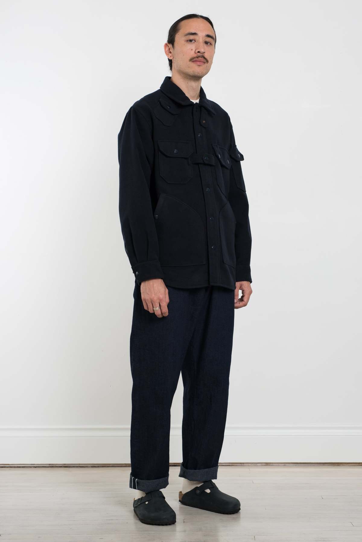 Engineered Garments Explorer Polyester Fake Melton Shirt Jacket