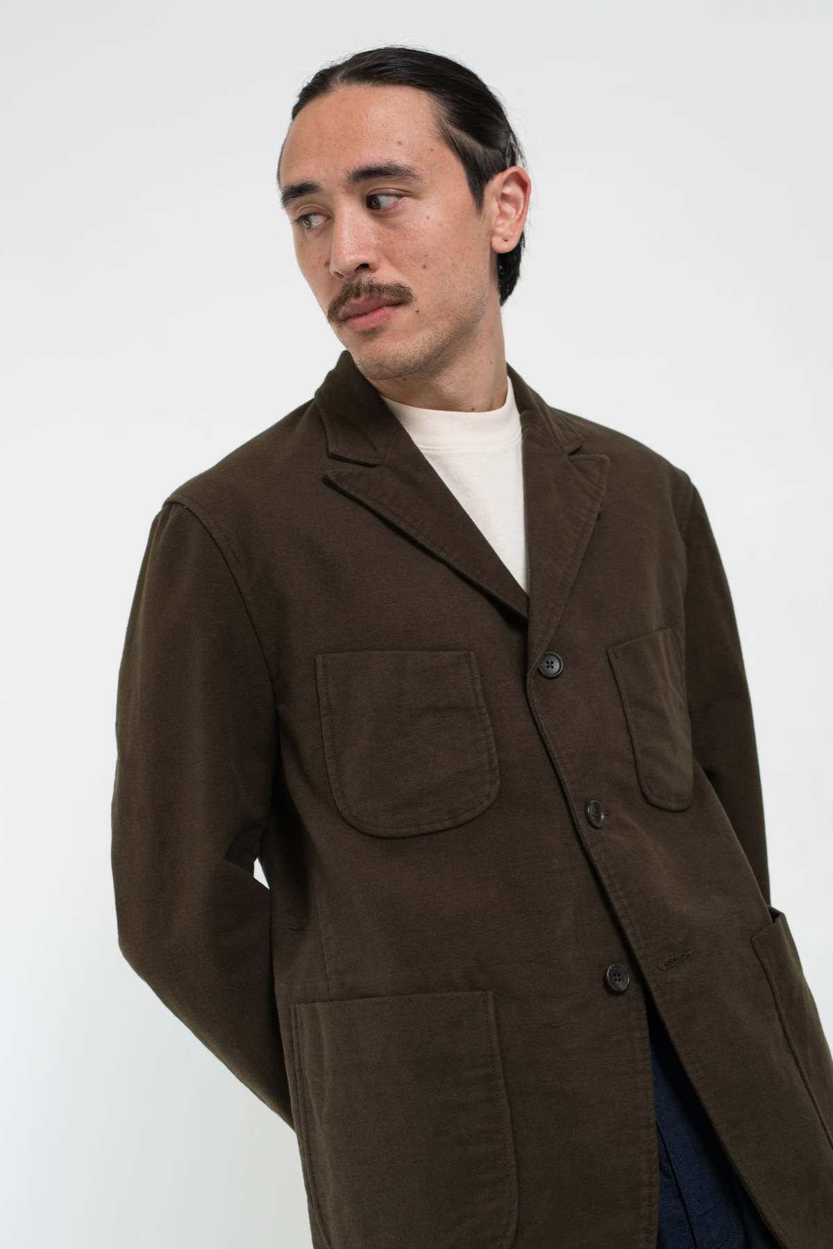 Engineered Garments NB Cotton Moleskin Jacket Olive Garmentory
