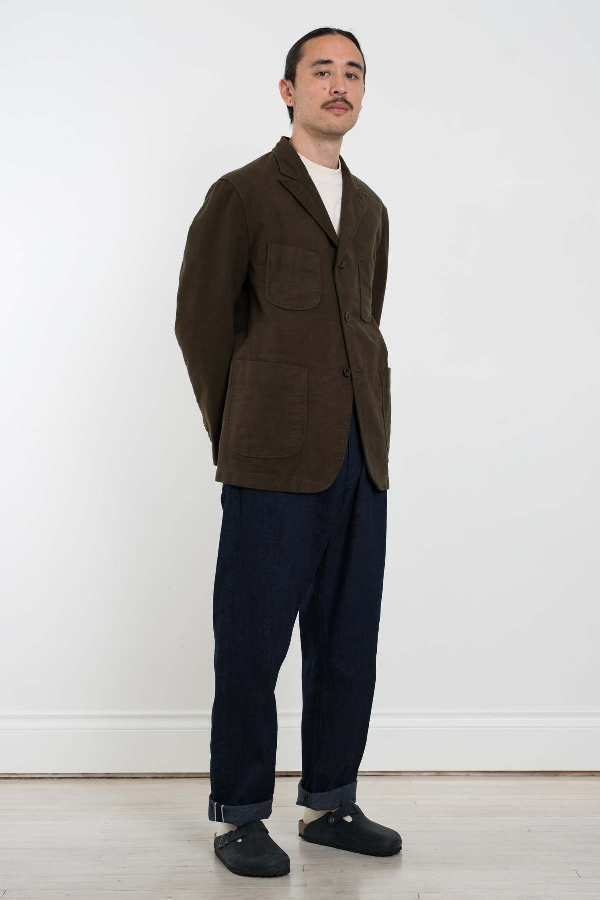 Engineered Garments NB Cotton Moleskin Jacket Olive Garmentory