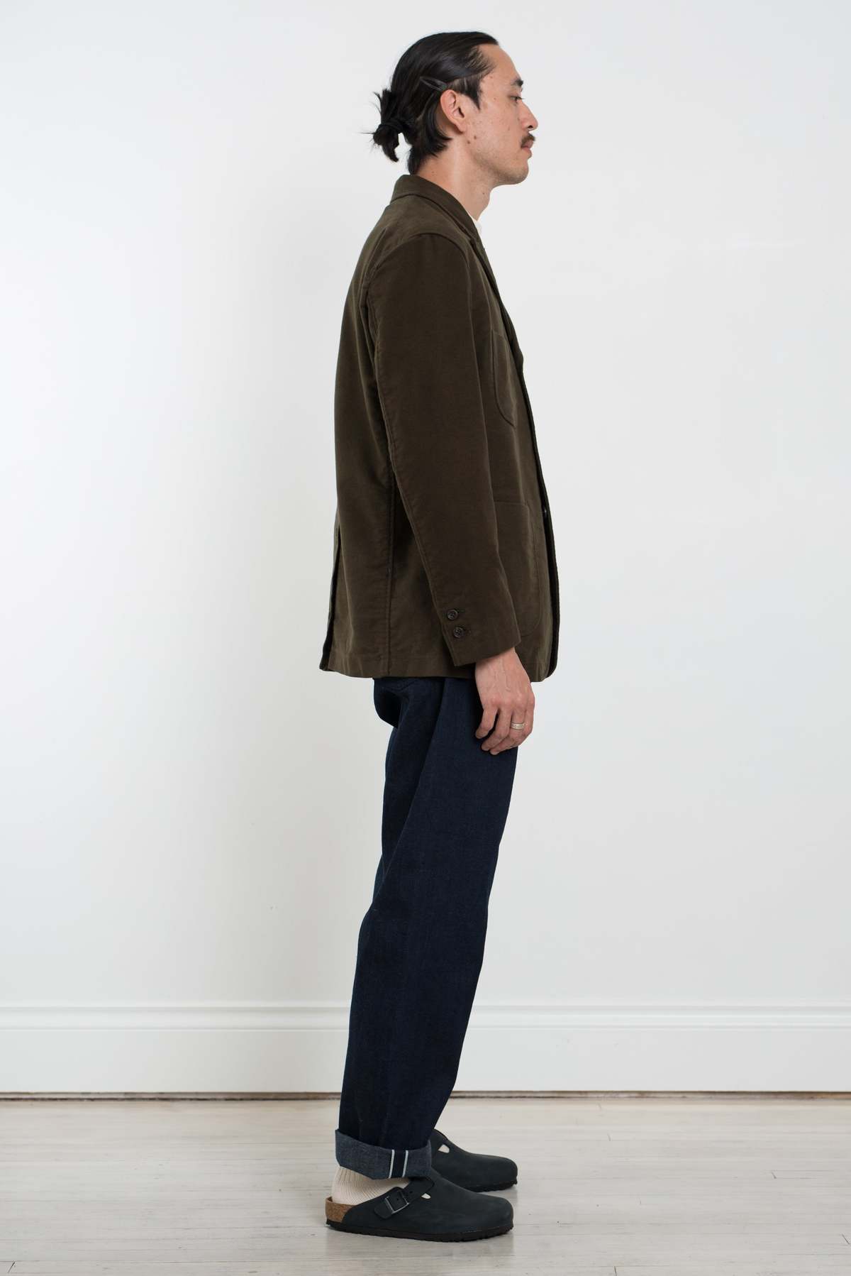 Engineered Garments NB Cotton Moleskin Jacket Olive Garmentory