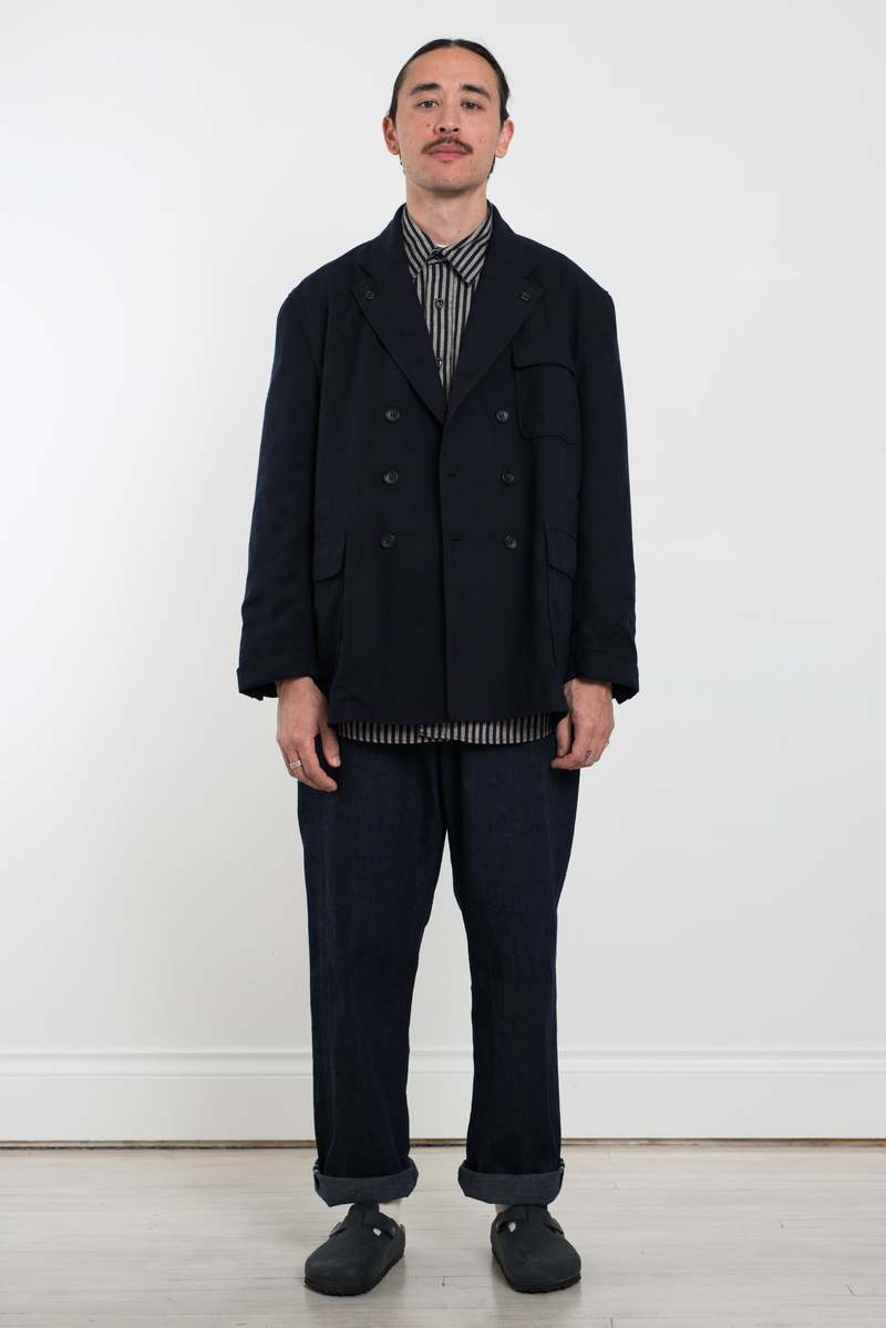 Engineered Garments Reefer Wool Uniform Serge Jacket - Dark