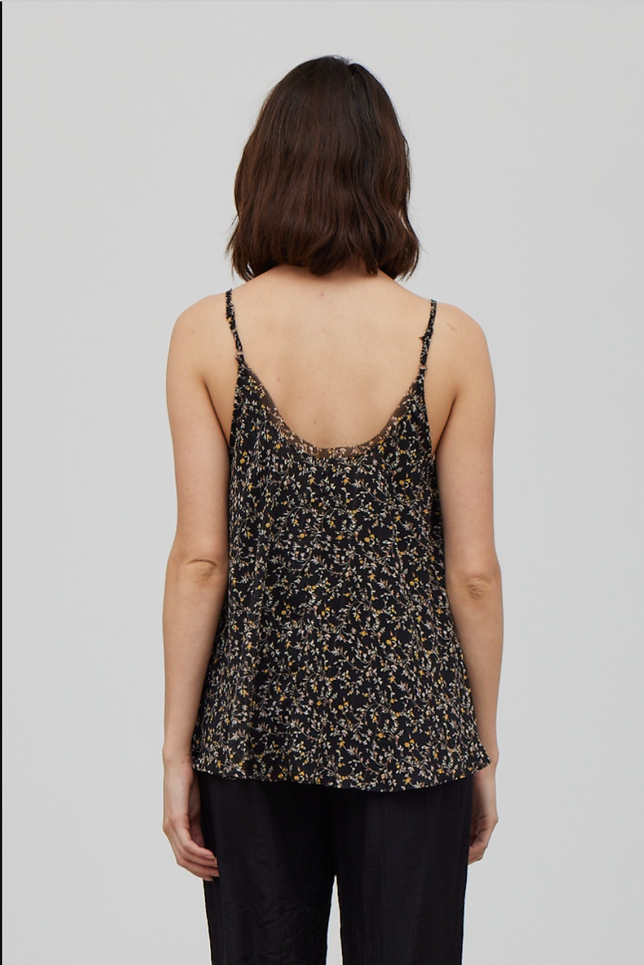 Grade & Gather Lurex Cami Top Black Garmentory