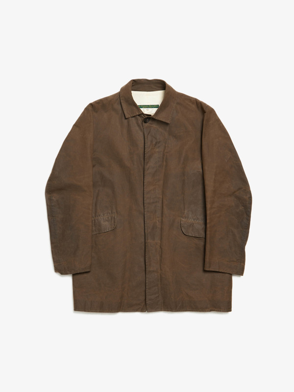 ジャケット・アウター Paul Harnden deerskin jacket brown M Paul Harnden Shoemakers Waxed Elongated Button Down Jacket