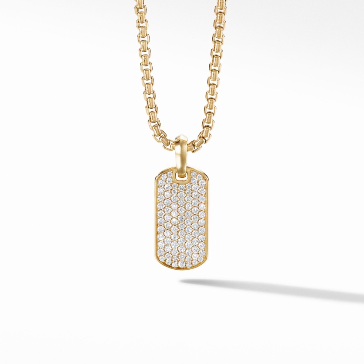 SAYAKA DAVIS NEW YORK Pavé Tag - 18K Yellow Gold/Diamond Pendant - Image 1 of 4