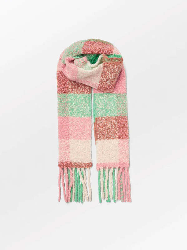 Becksondergaard Check Teddy Scarf - Green Spruce