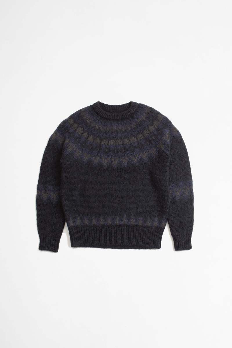トップス BATONER  MOHAIR NORDIC CREW NECK Batoner Mohair Nordic Crew Neck Beige