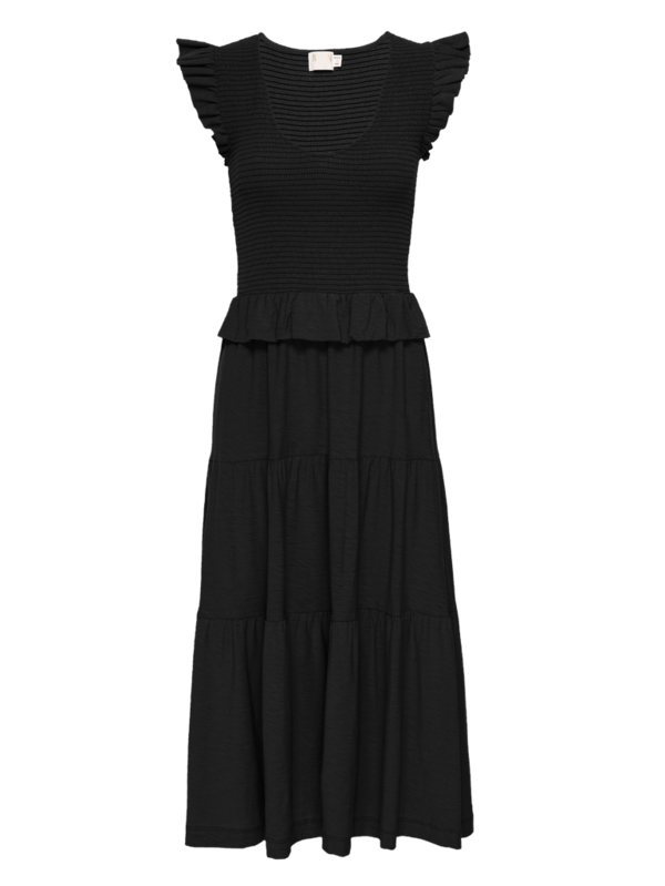 green emerald velvet dress CITY LIGHTS RUFFLE MIDI DRESS IN LIGHT PINK – AKIRA main image 0