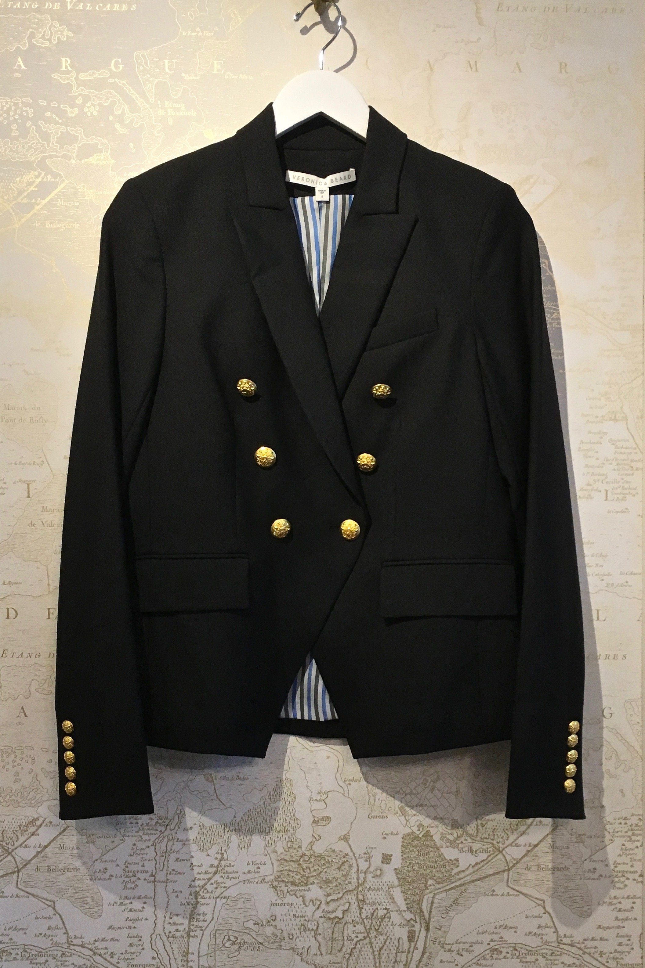 Veronica beard black blazer gold buttons Clearance