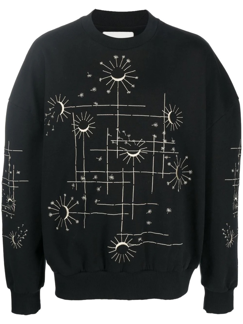 Henrik Vibskov Sun Moon Sweat - Black | Garmentory