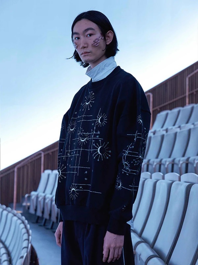 Henrik Vibskov Sun Moon Sweat - Black | Garmentory