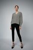 Santicler Ada Draped Back Cashmere Sweater - Granite - Thumbnail 1