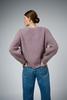 Santicler Kaya Notched Cashmere Sweater - Lilac - Thumbnail 4