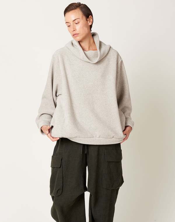 Kapital Reverse Fleece BIG High Neck SWT - Beige | Garmentory