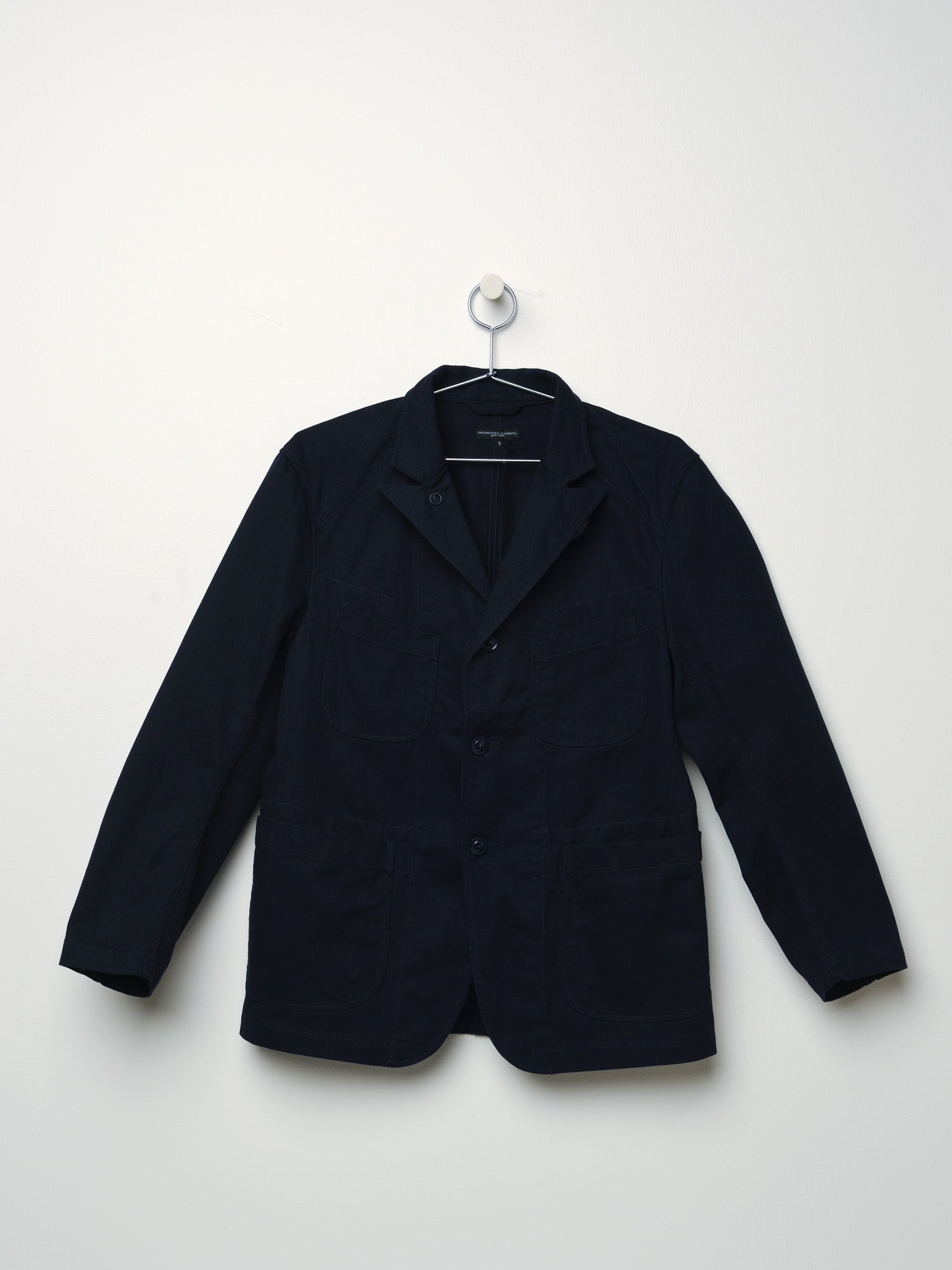 Dark Navy Bedford Jacket Bedford Jacket In Dark Navy Cotton Linen 