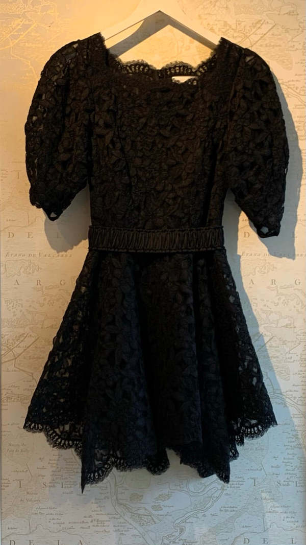 chinese dress ladies Elaine Lace Mini Dress in Black