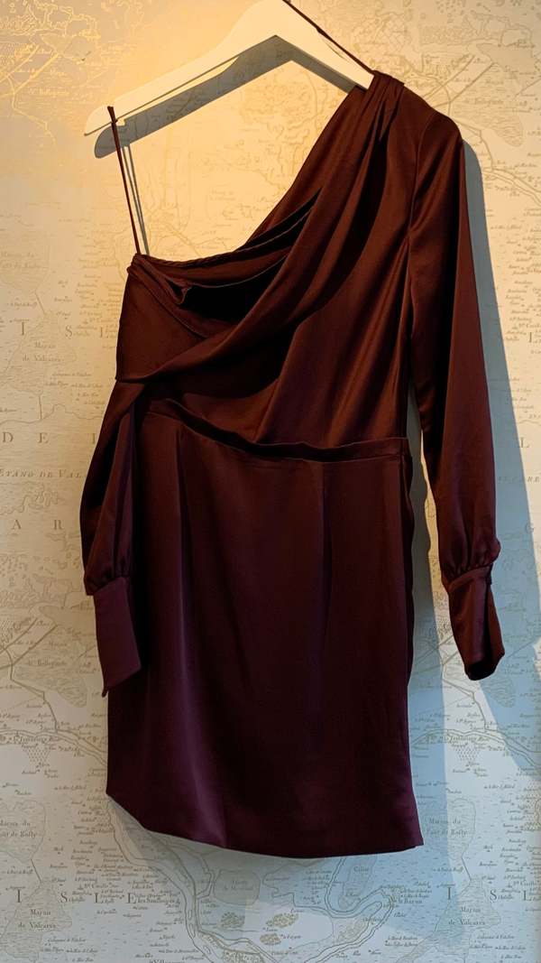 jonathan simkhai one shoulder dress Signature Cameron One Shoulder Mini Dress - Beige