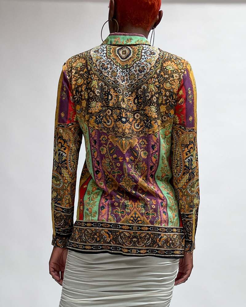 Silk Etro Scarf Print Top | Garmentory