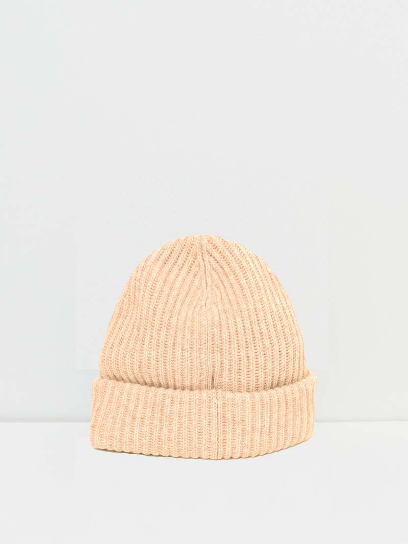 Ganni Structured Rib Beanie - Brazillian Sand | Garmentory
