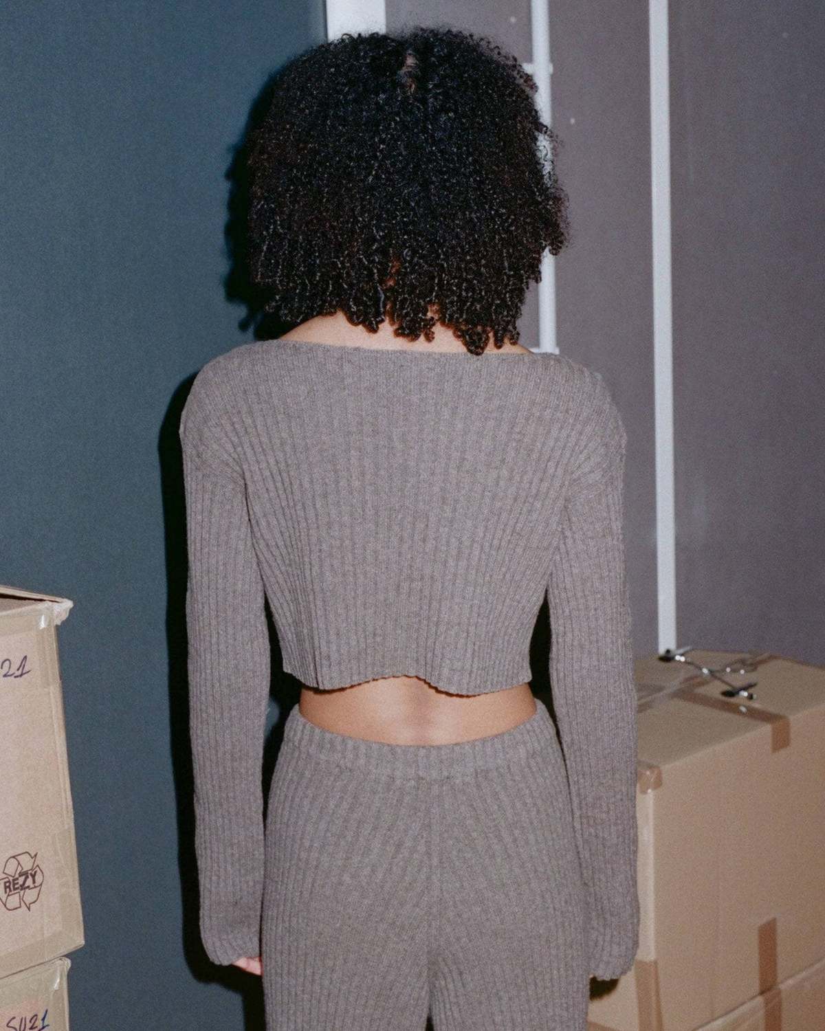 Baserange Macau Longsleeve Brown Melange Macau Pullover