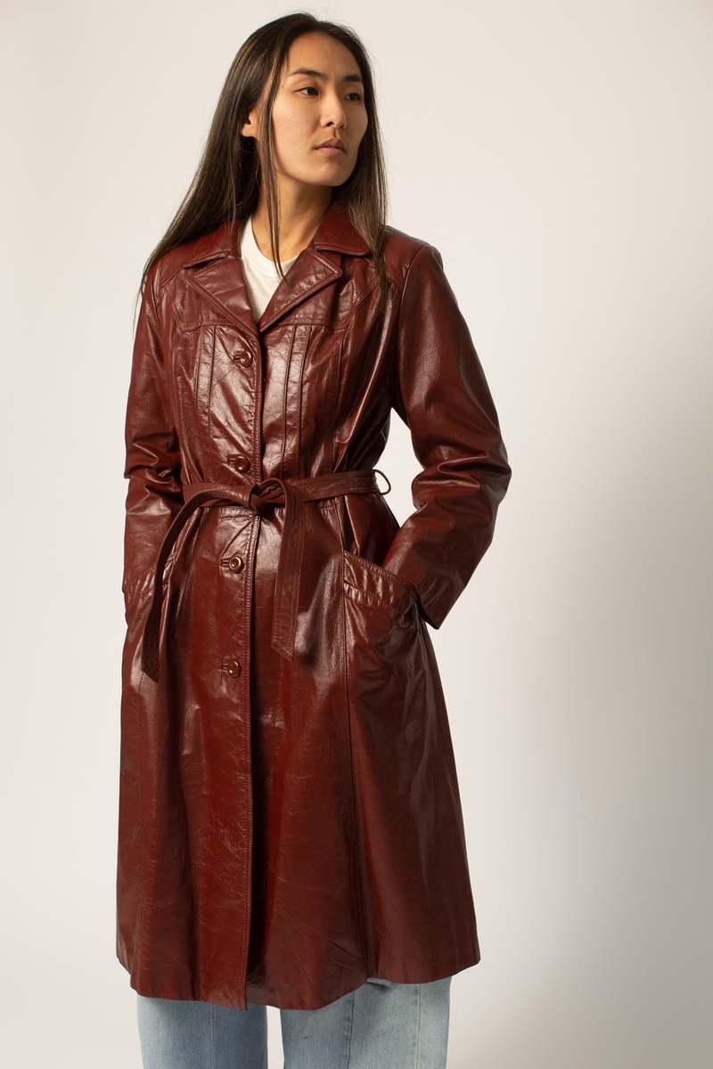Leather Trench Coat | Garmentory