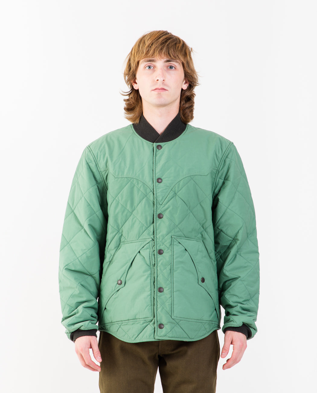 RRL Nylon Diamond Helston Jacket Turquoise Garmentory
