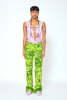 Collina Strada Puddle Flare Pants - Green Sistine - Thumbnail 1
